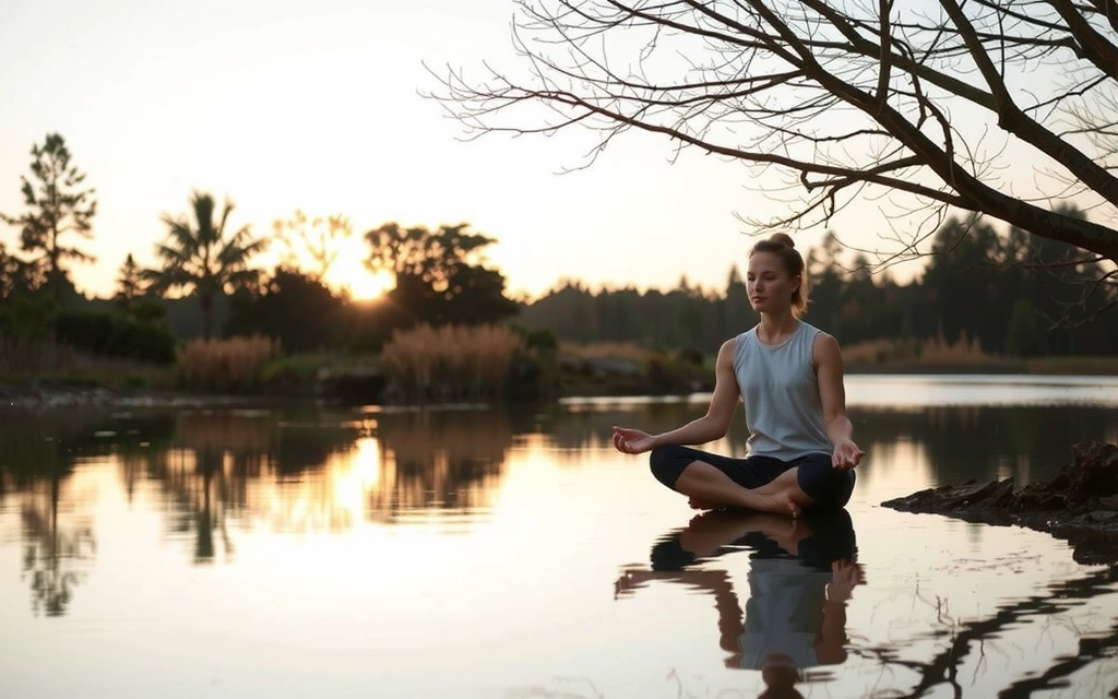 Persona che medita in un ambiente tranquillo