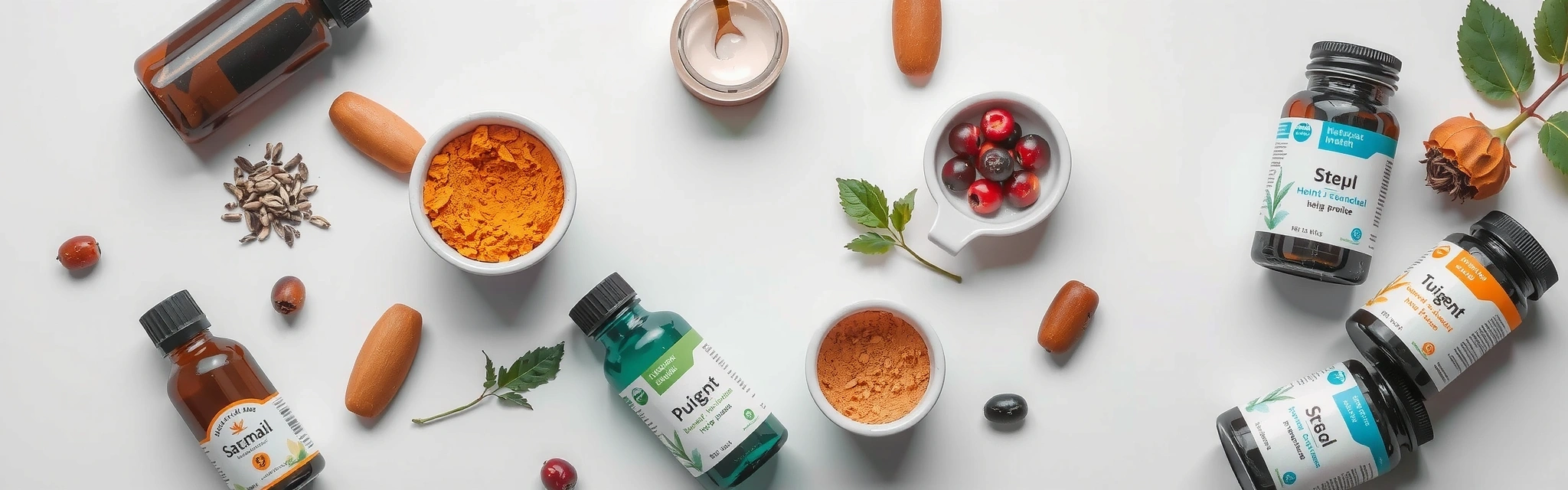 Assortimento di integratori naturali Operavitacz