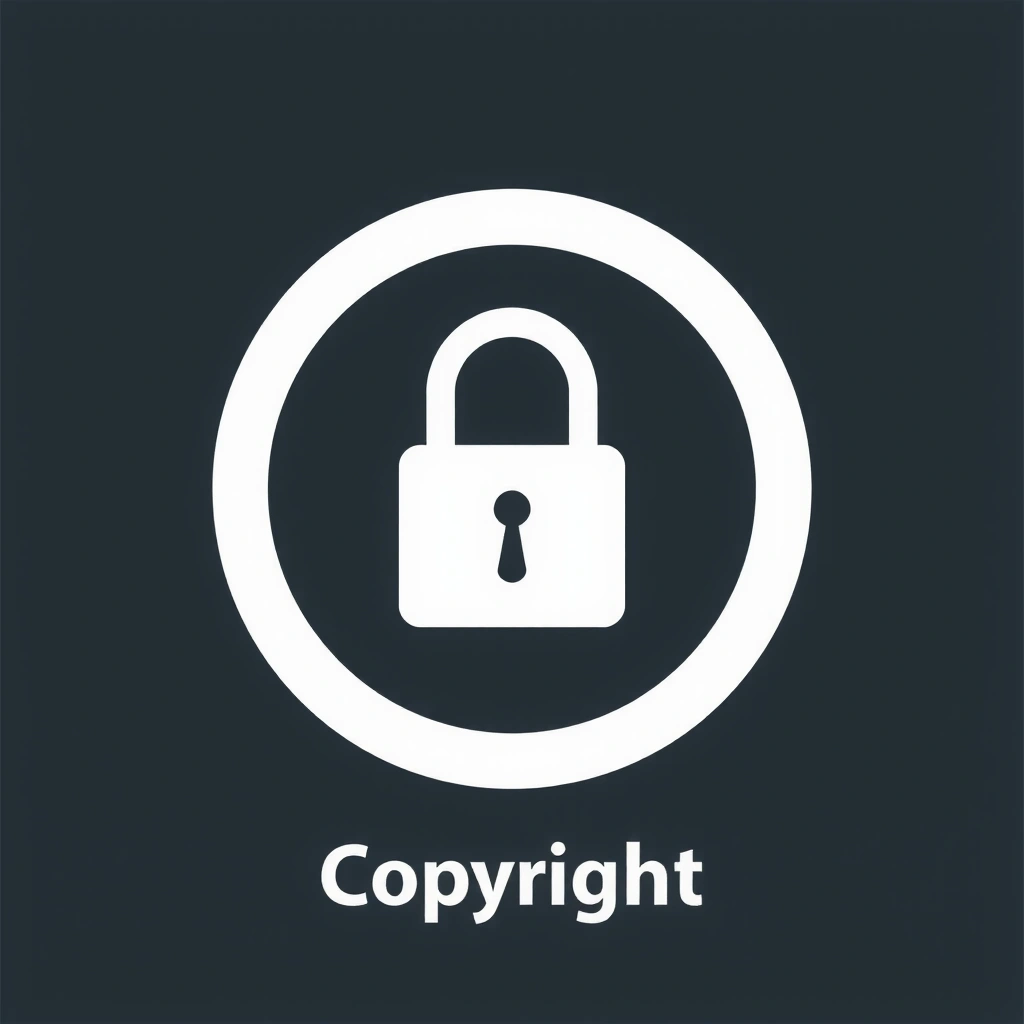 Icona di un copyright con un lucchetto, che simboleggia la protezione dei contenuti.